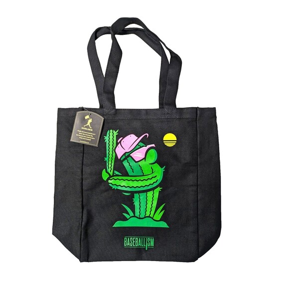 Baseball Softball Canvas Tote Bag Baseballism Cactus League Spring Training - Picture 1 of 8